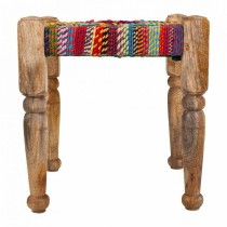 Hocker Alexandra House Living Rot Holz Thema 38 x 38 x 38 cm