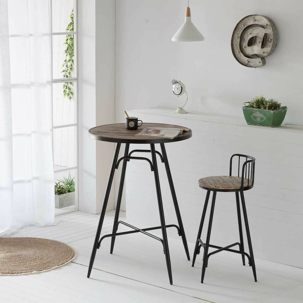 Stool Alexandra House Living Brown Iron Fir wood 41 x 88 x 41 cm