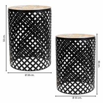 Flower Pot Stand Alexandra House Living Black Iron Tile 38 x 50 x 38 cm 2 Pieces