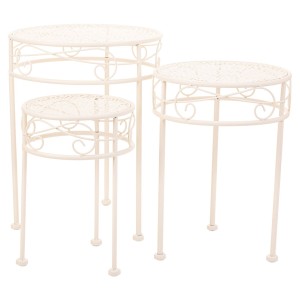 Flower Pot Stand Alexandra House Living White Metal Iron 30 x 120 x 30 cm