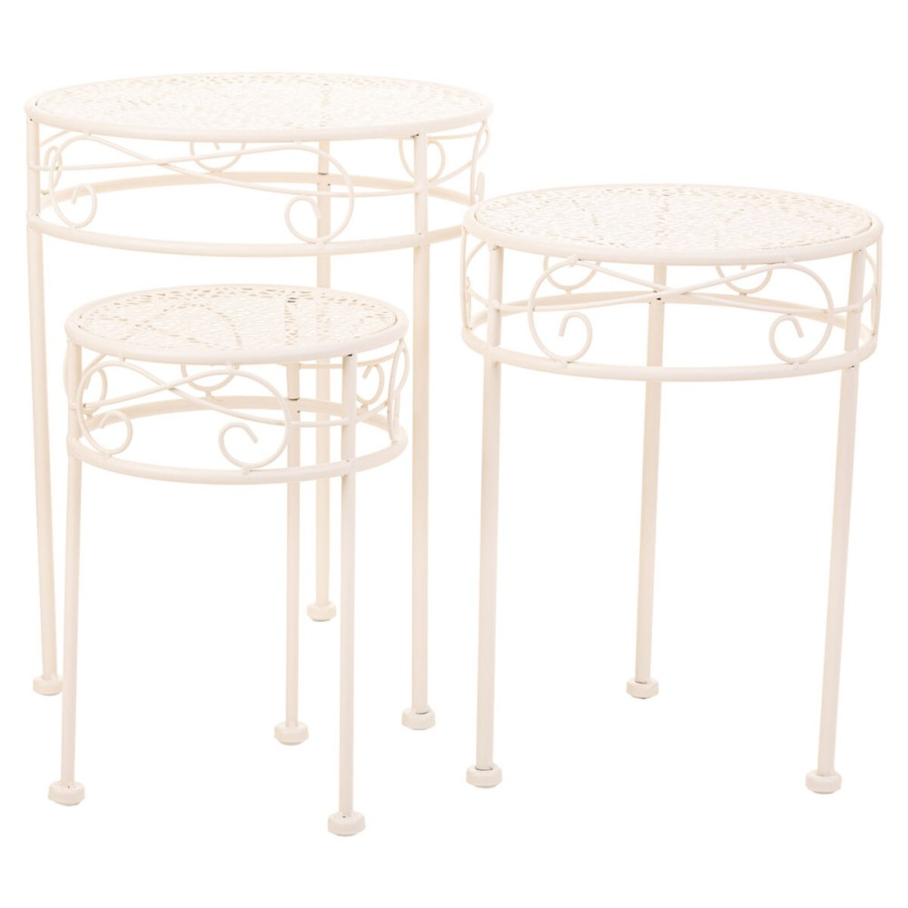 Flower Pot Stand Alexandra House Living White Metal Iron 30 x 120 x 30 cm