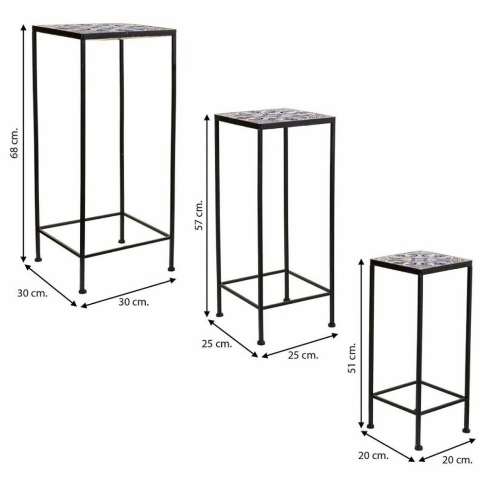 Flower Pot Stand Alexandra House Living Black Iron 30 x 68 x 30 cm