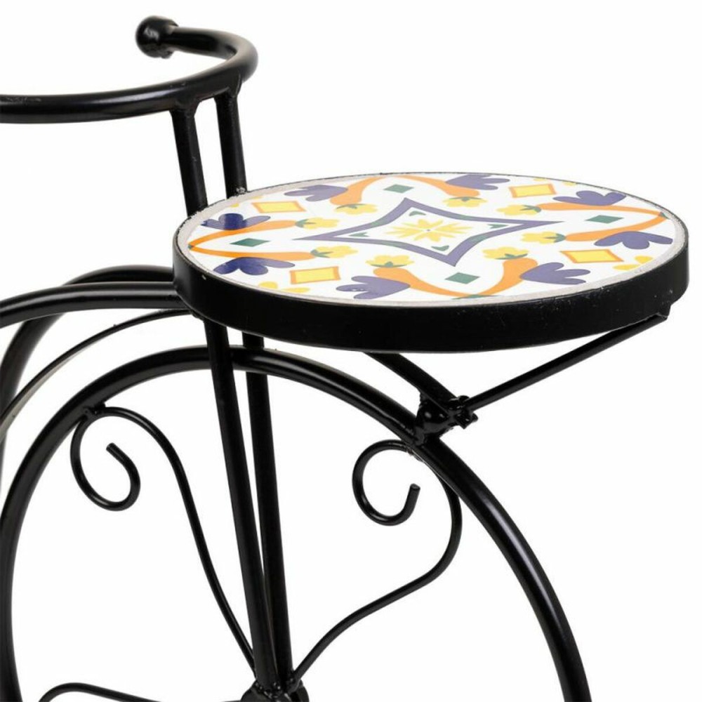 Blumentopfhalter Alexandra House Living Schwarz Eisen Kachel Fahrrad 26 x 43 x 67 cm