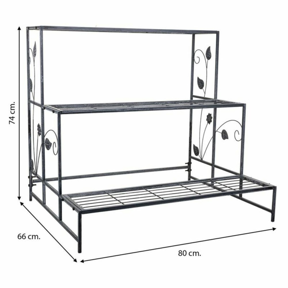 Blumentopfhalter Alexandra House Living Grau Eisen 66 x 74 x 80 cm