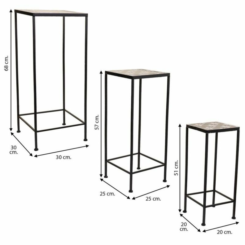 Flower Pot Stand Alexandra House Living Black Iron 30 x 68 x 30 cm