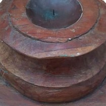 Candle Holder Alexandra House Living Brown Recycled Wood 26 x 23 x 26 cm