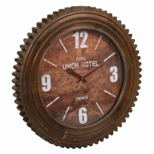 Wanduhr Alexandra House Living Rot Tannenholz Holz MDF