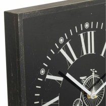 Wall Clock Alexandra House Living Black Glass Iron MDF Wood 76 x 3 x 36 cm