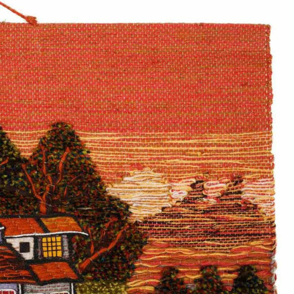 Wandbehang Alexandra House Living Bunt Jute 100 x 80 cm rural