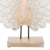 Decorative Figure Alexandra House Living Natural Glass MDF Wood Peacock 53 x 12 x 46 cm