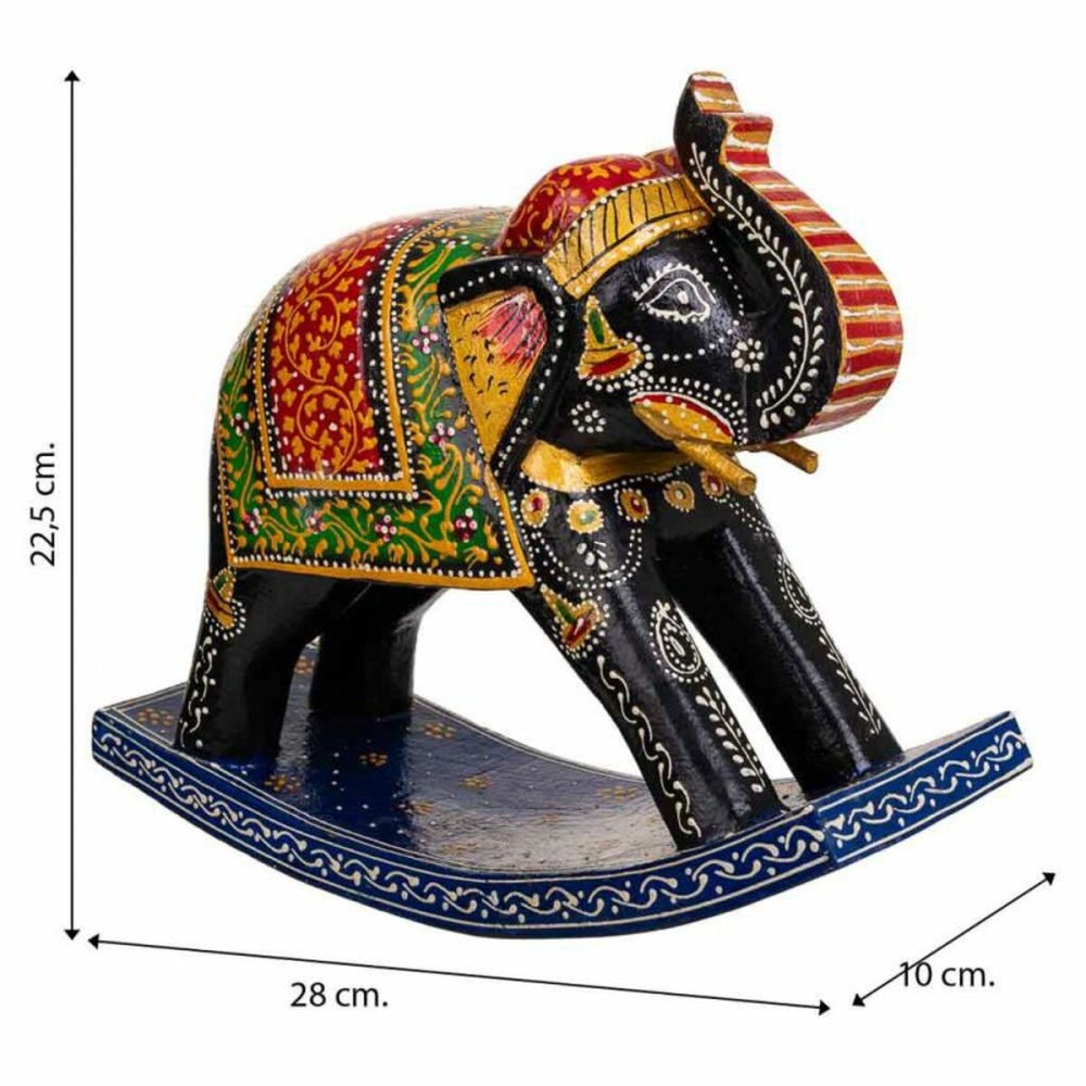 Decorative Figure Alexandra House Living Mango wood Elephant 10 x 22 x 28 cm