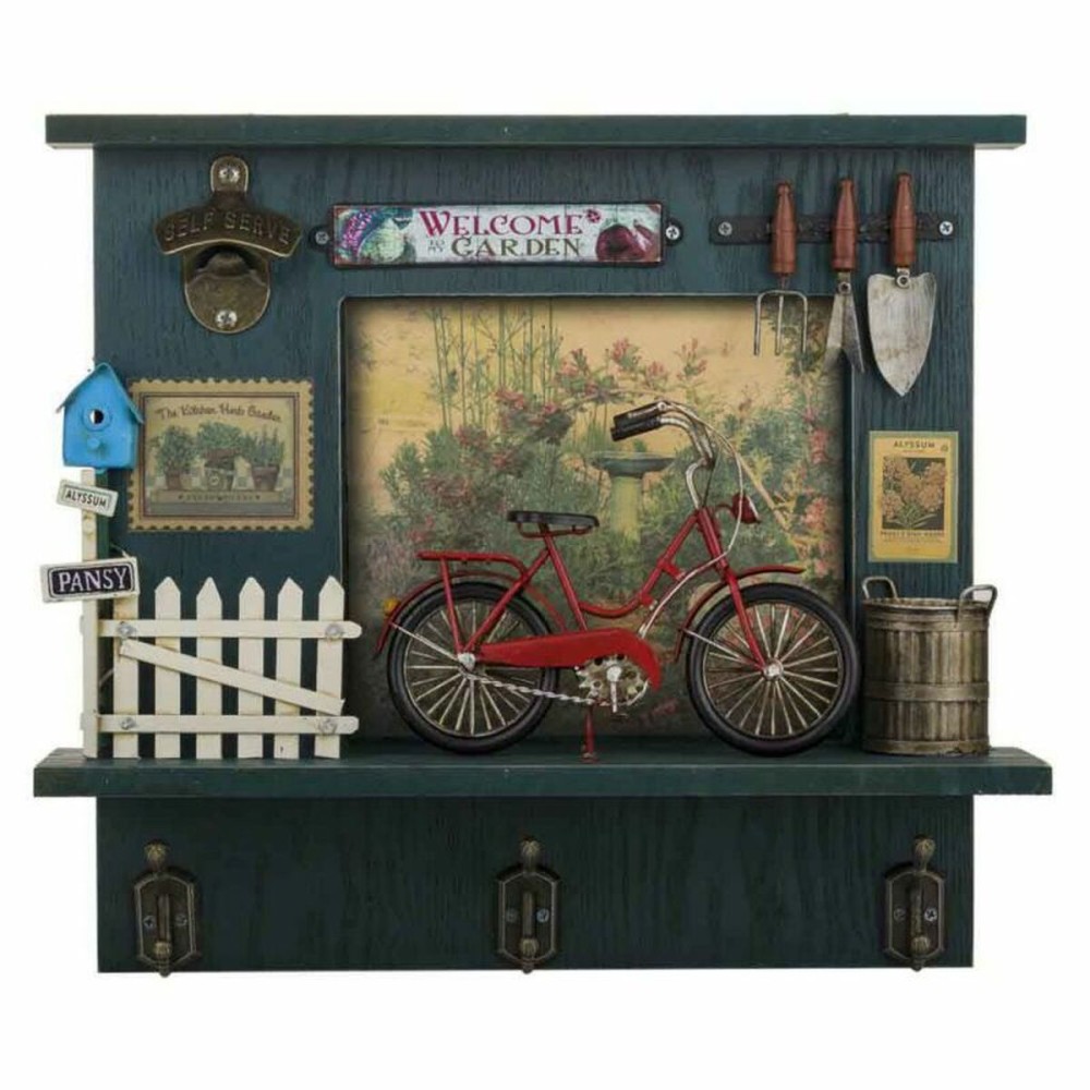 Wandgarderobe Alexandra House Living Metall Holz MDF Fahrrad 11 x 37 x 42 cm Laden