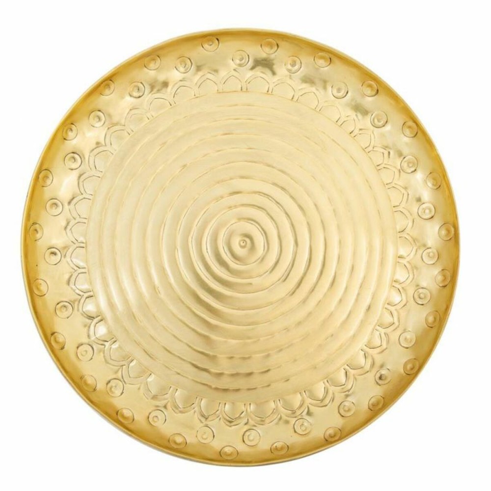 Decorative Plate Alexandra House Living Gold nickel 39 x 2 x 39 cm