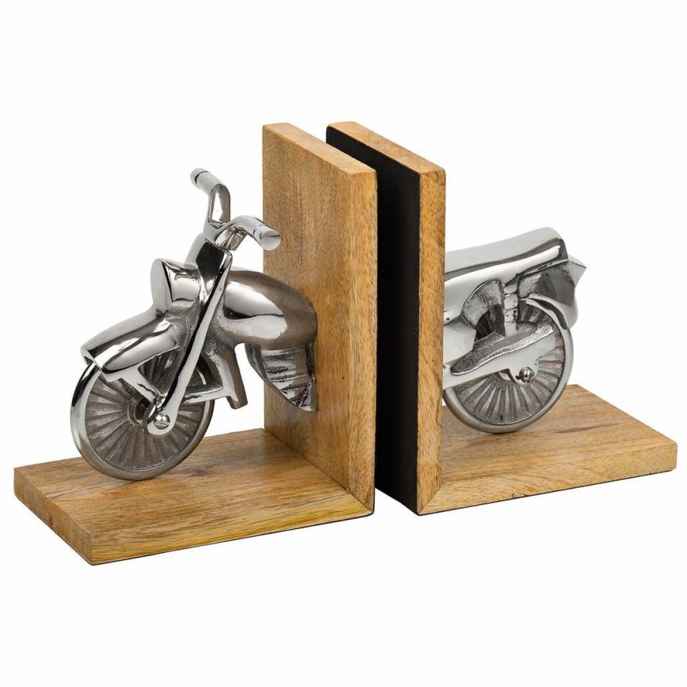 Bogstøtte Alexandra House Living Aluminium Mango-Holz Motorrad 10 x 17 x 30 cm