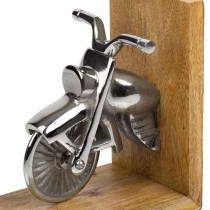 Bogstøtte Alexandra House Living Aluminium Mango-Holz Motorrad 10 x 17 x 30 cm