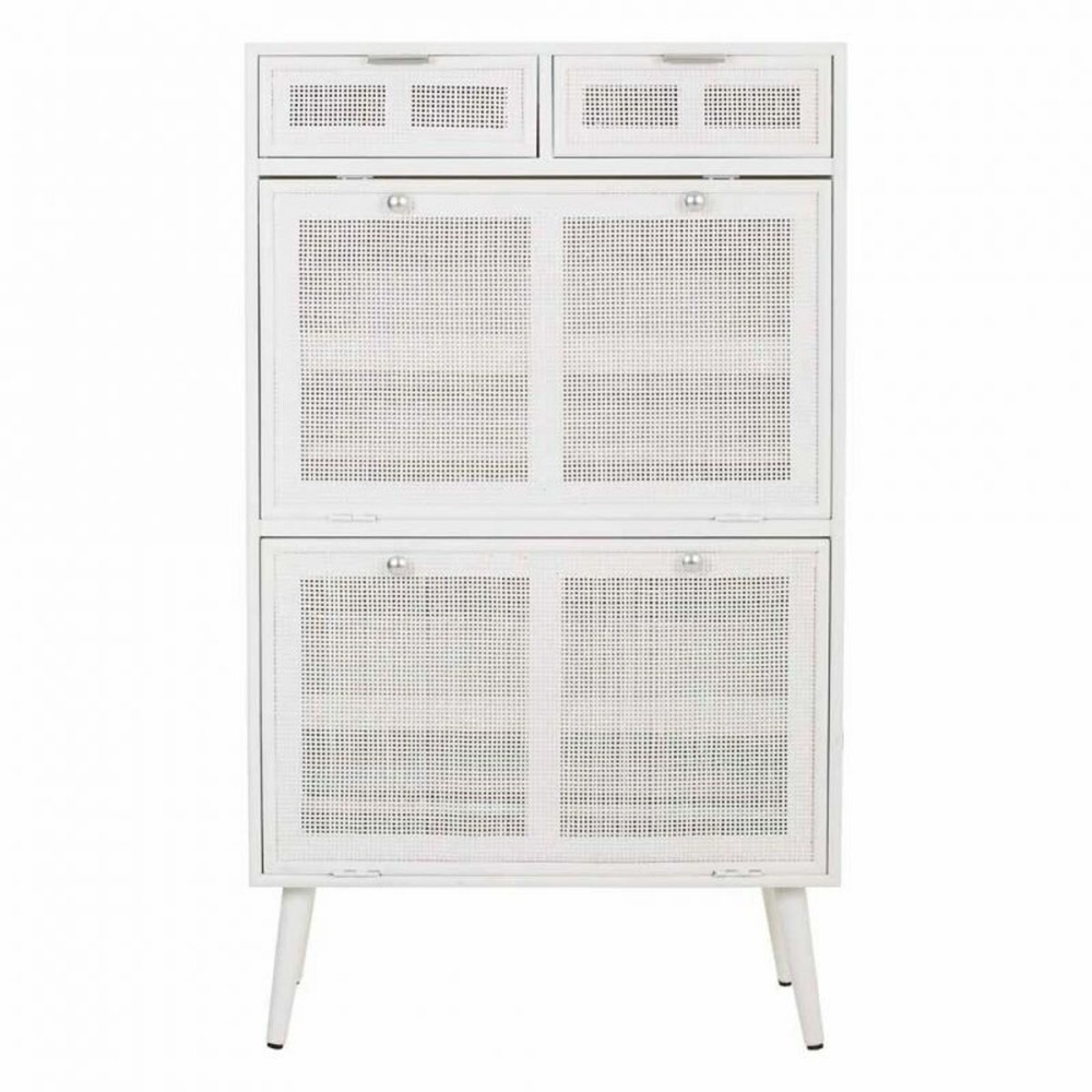 Shoe cupboard Alexandra House Living White 32 x 120 x 70 cm Grille