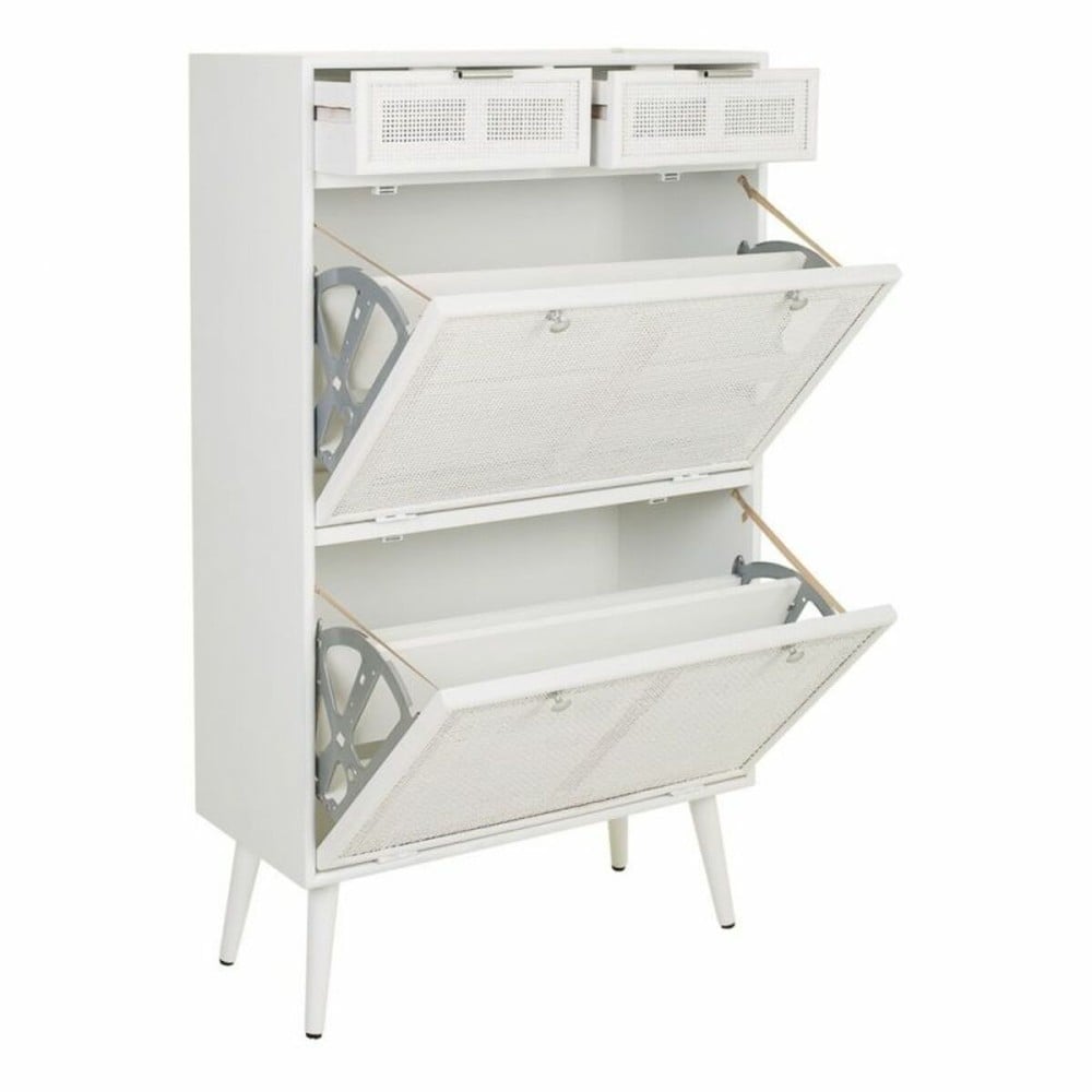 Shoe cupboard Alexandra House Living White 32 x 120 x 70 cm Grille