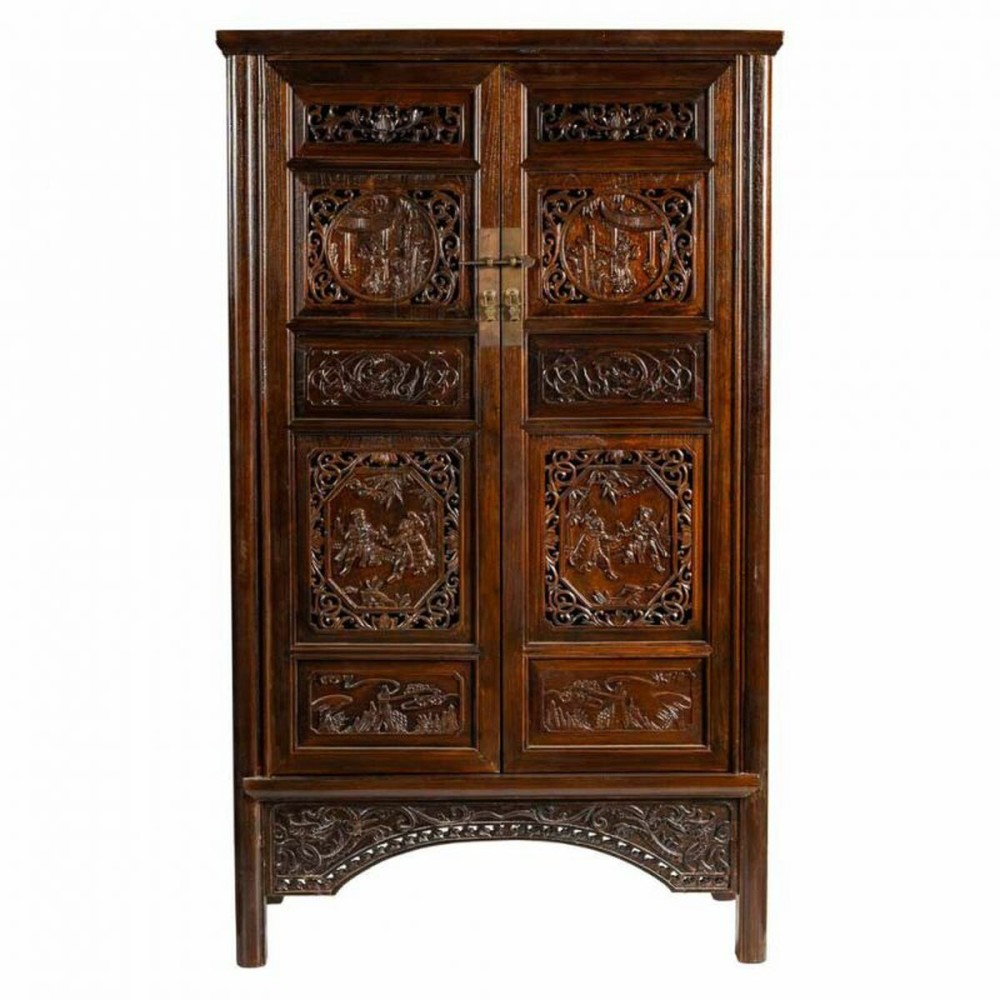 Armoire Alexandra House Living Marron Bois 40 x 160 x 95 cm Oriental 2 Etagères