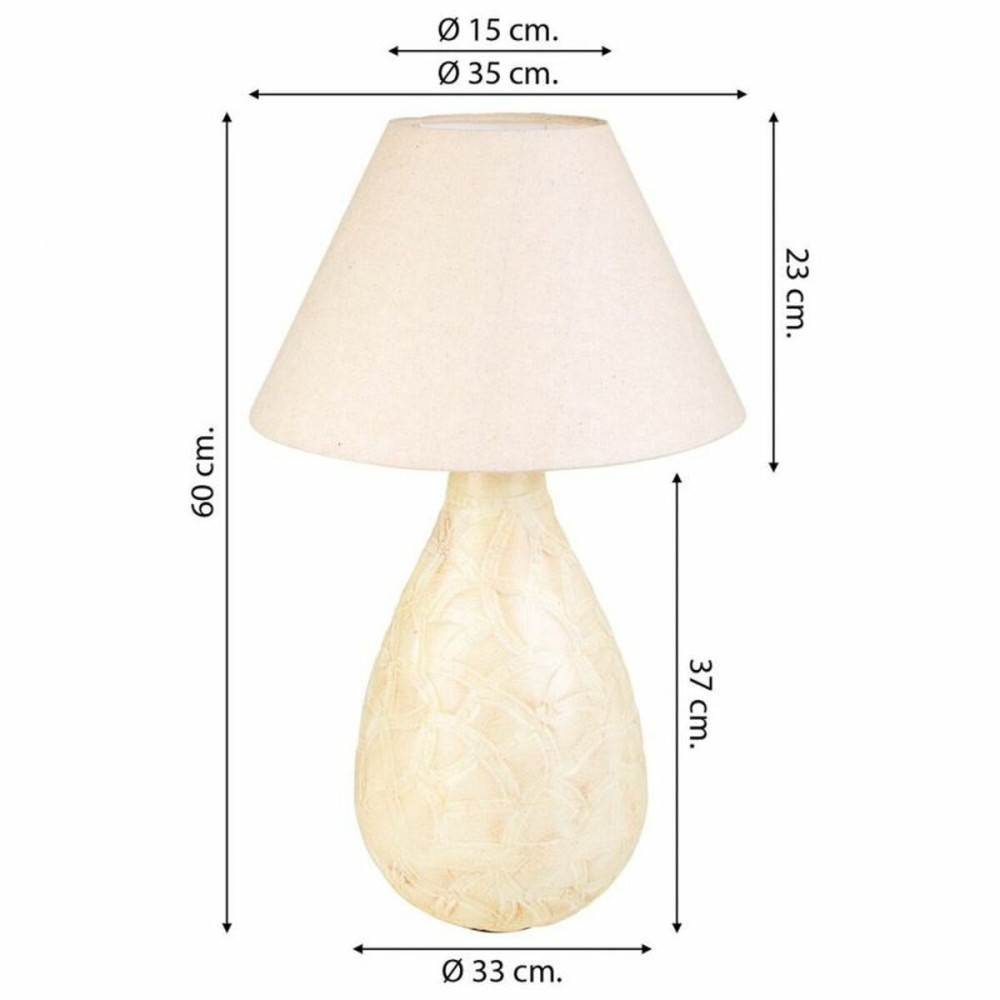 Tischlampe Alexandra House Living Creme Eisen 33 x 60 x 33 cm