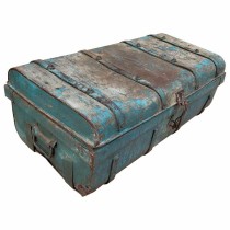 Decorative suitcase Alexandra House Living Blue Iron Traditional style 34 x 23 x 64 cm