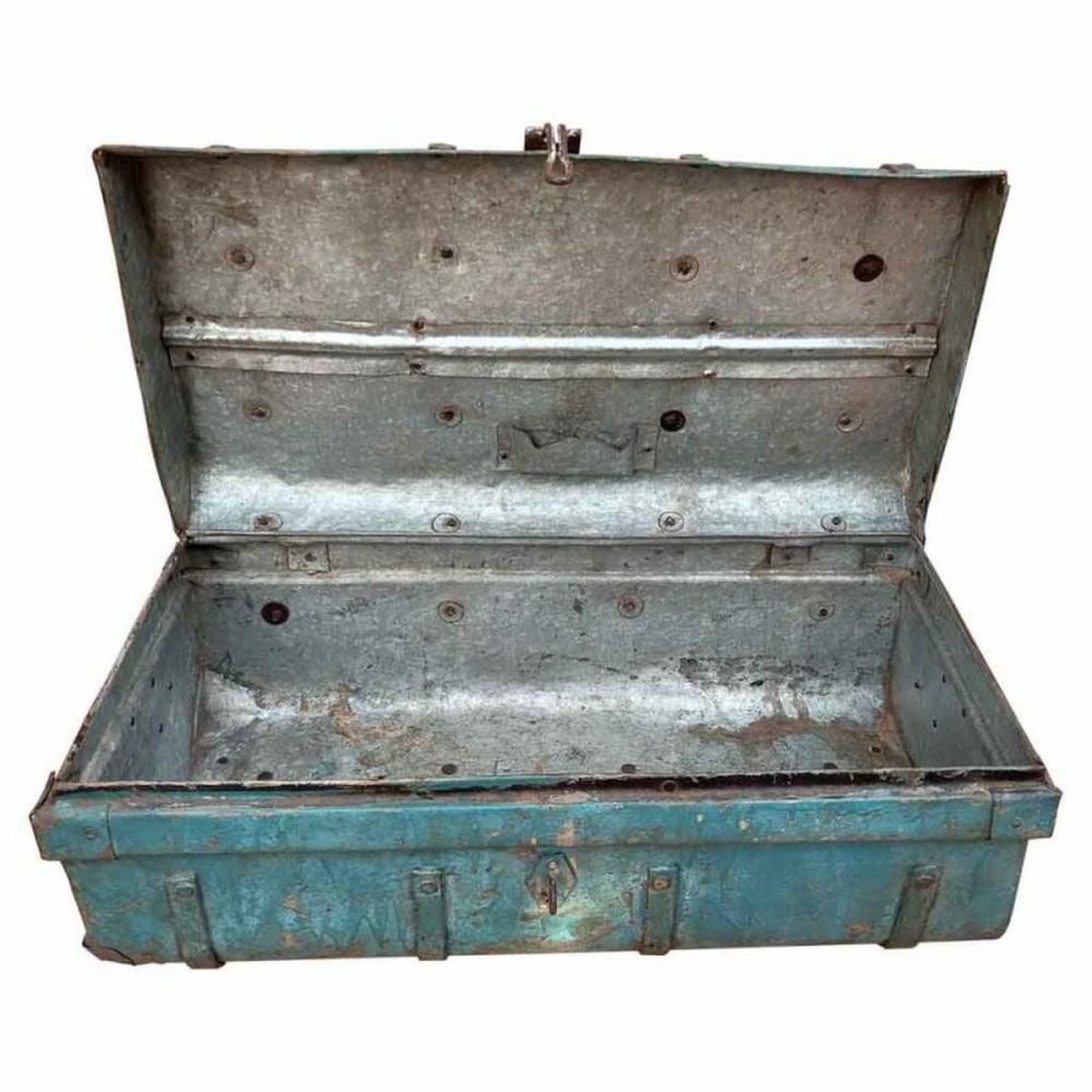 Decorative suitcase Alexandra House Living Blue Iron Traditional style 34 x 23 x 64 cm