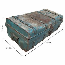 Valise décorative Alexandra House Living Bleu Fer Style artisanal 34 x 23 x 64 cm