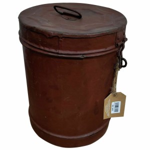 Decorative canister Alexandra House Living Brown Iron Traditional style 23 x 30 x 23 cm