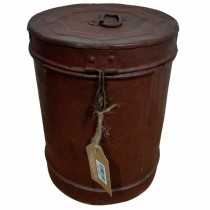 Decorative canister Alexandra House Living Brown Iron Traditional style 23 x 30 x 23 cm