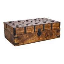 Truhe Alexandra House Living Braun Metall Mango-Holz 20 x 12 x 38 cm Handwerks-Stil