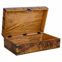 Chest Alexandra House Living Brown Metal Mango wood 20 x 12 x 38 cm Traditional style