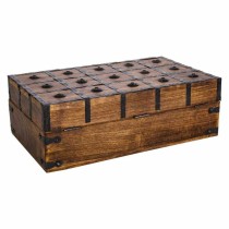 Truhe Alexandra House Living Braun Metall Mango-Holz 20 x 12 x 38 cm Handwerks-Stil