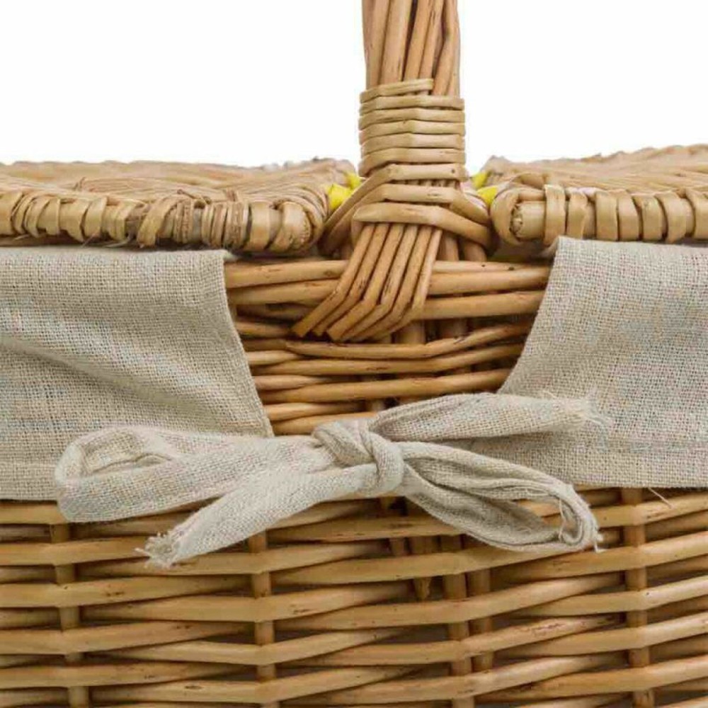 Picnic Basket Alexandra House Living wicker Willow wood 37 x 40 x 48 cm Natural