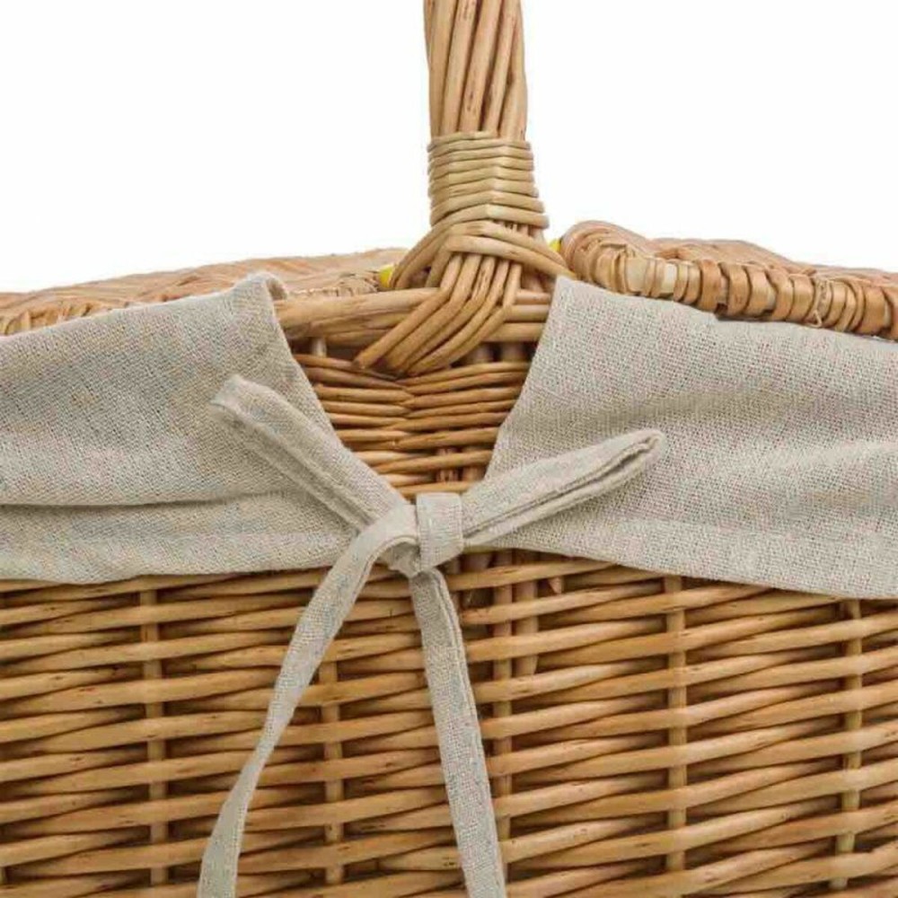 Picnic Basket Alexandra House Living wicker Willow wood 32 x 37 x 41 cm Natural