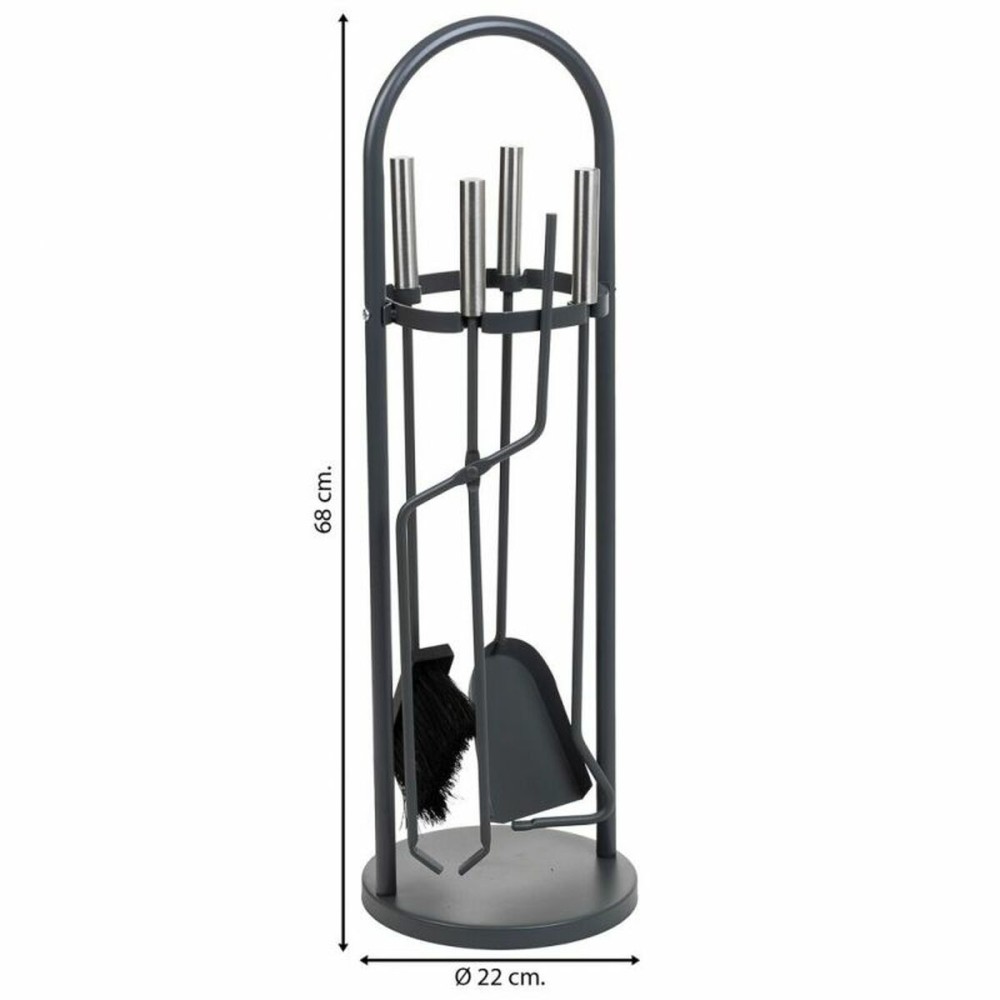 Fireplace Utensils Alexandra House Living Black Iron 22 x 68 x 22 cm