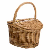 Picnic Basket Alexandra House Living wicker Willow wood Natural