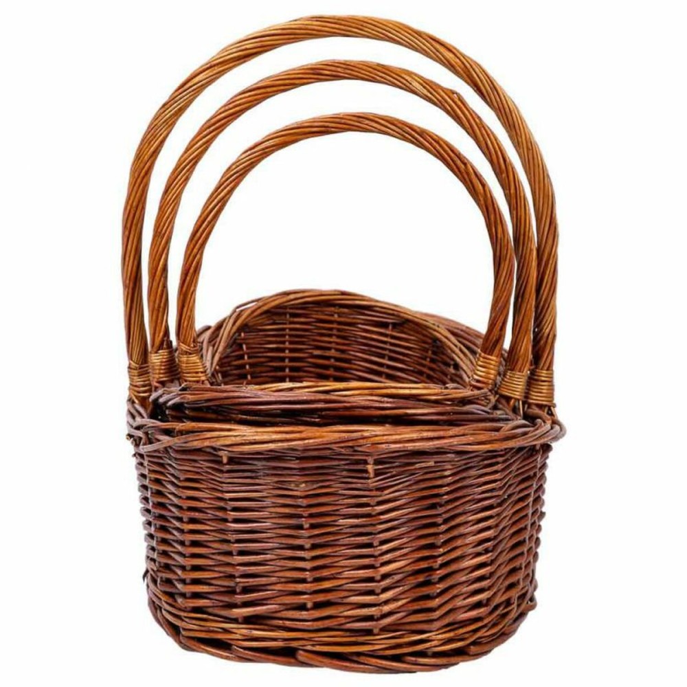 Basket set Alexandra House Living wicker Willow wood 3 Pieces