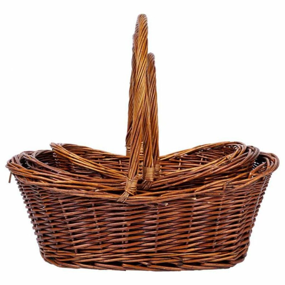 Set de basket Alexandra House Living osier Bois de saule 3 Pièces