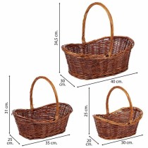 Basket set Alexandra House Living wicker Willow wood 3 Pieces