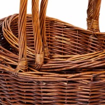 Set de basket Alexandra House Living osier Bois de saule 3 Pièces