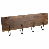 Wall mounted coat hanger Alexandra House Living Brown Iron Mango wood 5 x 18 x 50 cm