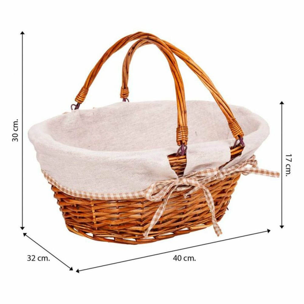 Picknickkorb Alexandra House Living korb Weidenholz 40 x 32 x 17 cm