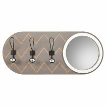 Garderobenständer mit Spiegel Alexandra House Living Grau Tannenholz Holz MDF 5 x 30 x 60 cm