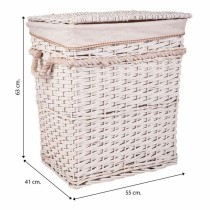 Set of Baskets Alexandra House Living White wicker Willow wood 41 x 63 x 55 cm 30 x 22 x 24 cm 3 Pieces