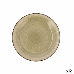 Assiette à dessert Quid Natura Vita Céramique Vert (19 cm) (12 Unités)