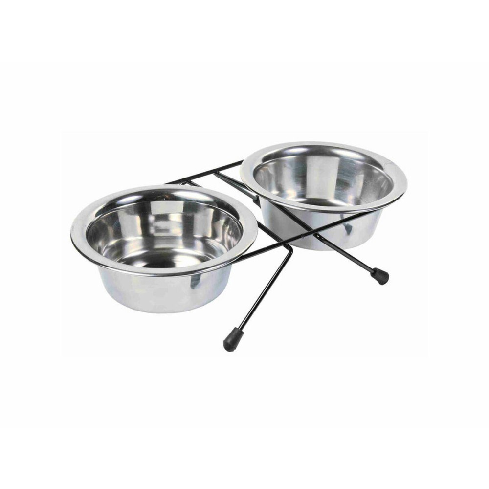 Dog Feeder Trixie Eat on Feet Stainless steel 200 ml Double 2 x 200 ml 11 cm