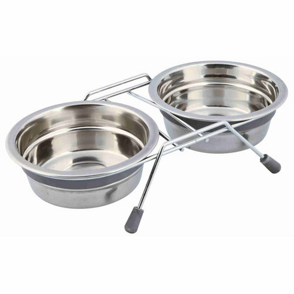 Dog Feeder Trixie Stainless steel 450 ml Double 2 × 0,45 L