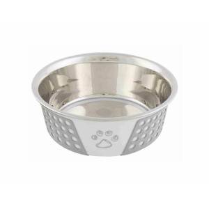 Dog Feeder Trixie White Grey Silicone Stainless steel 750 ml