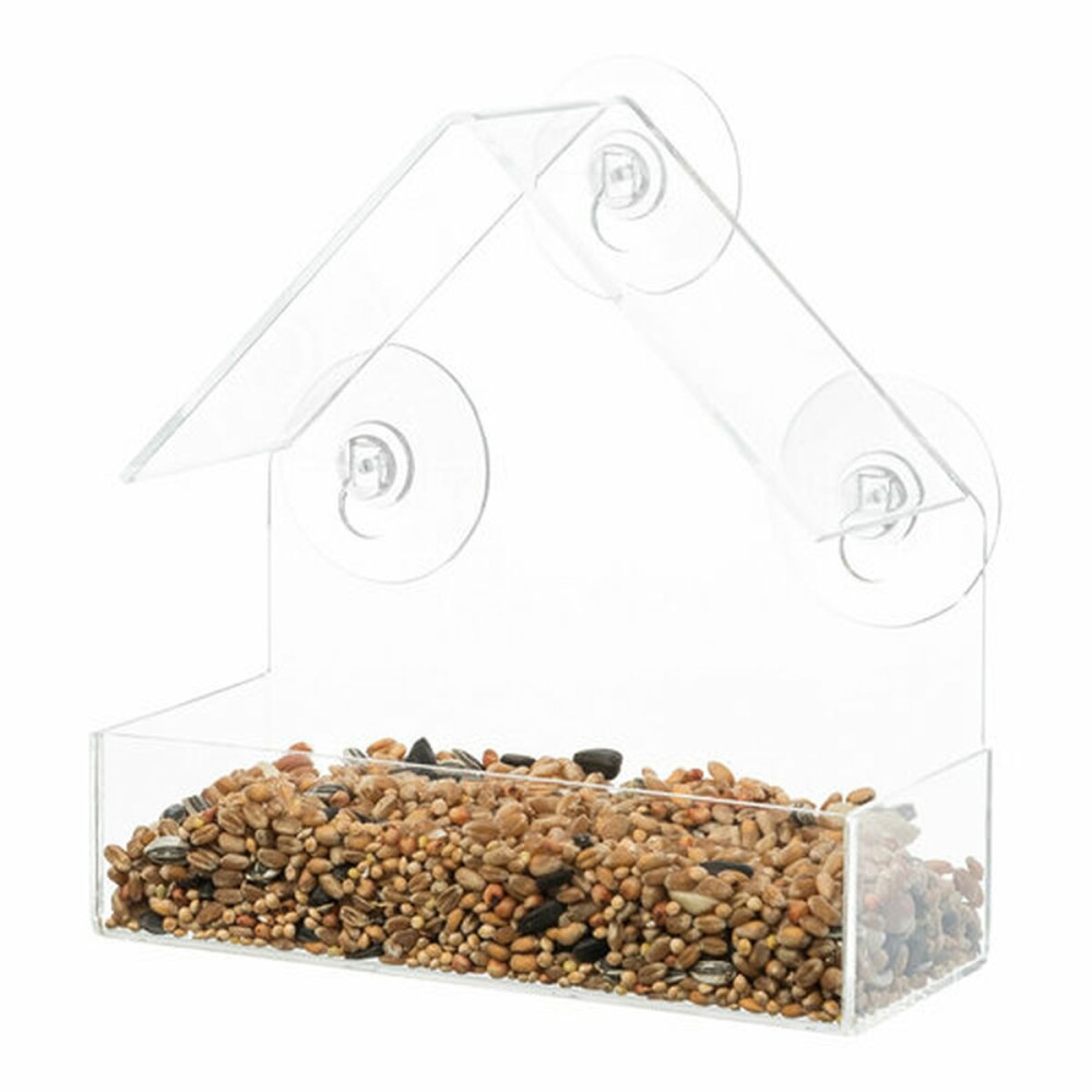 Vogelfutterhaus Trixie Durchsichtig 225 ml 15 × 15 × 6 CM