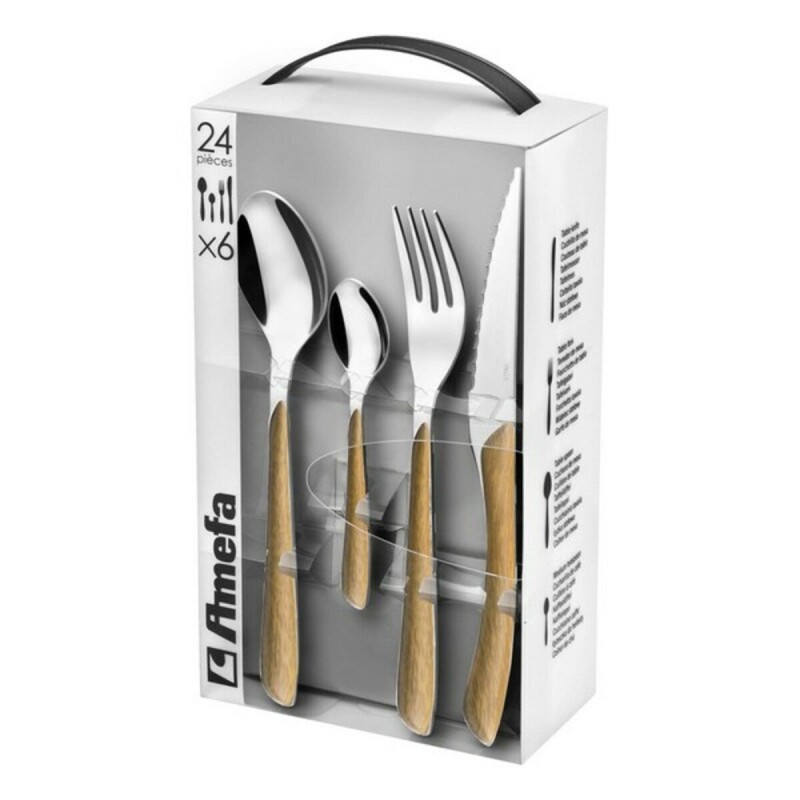 Cutlery set Amefa Eclat Stainless steel ABS 24 Pieces