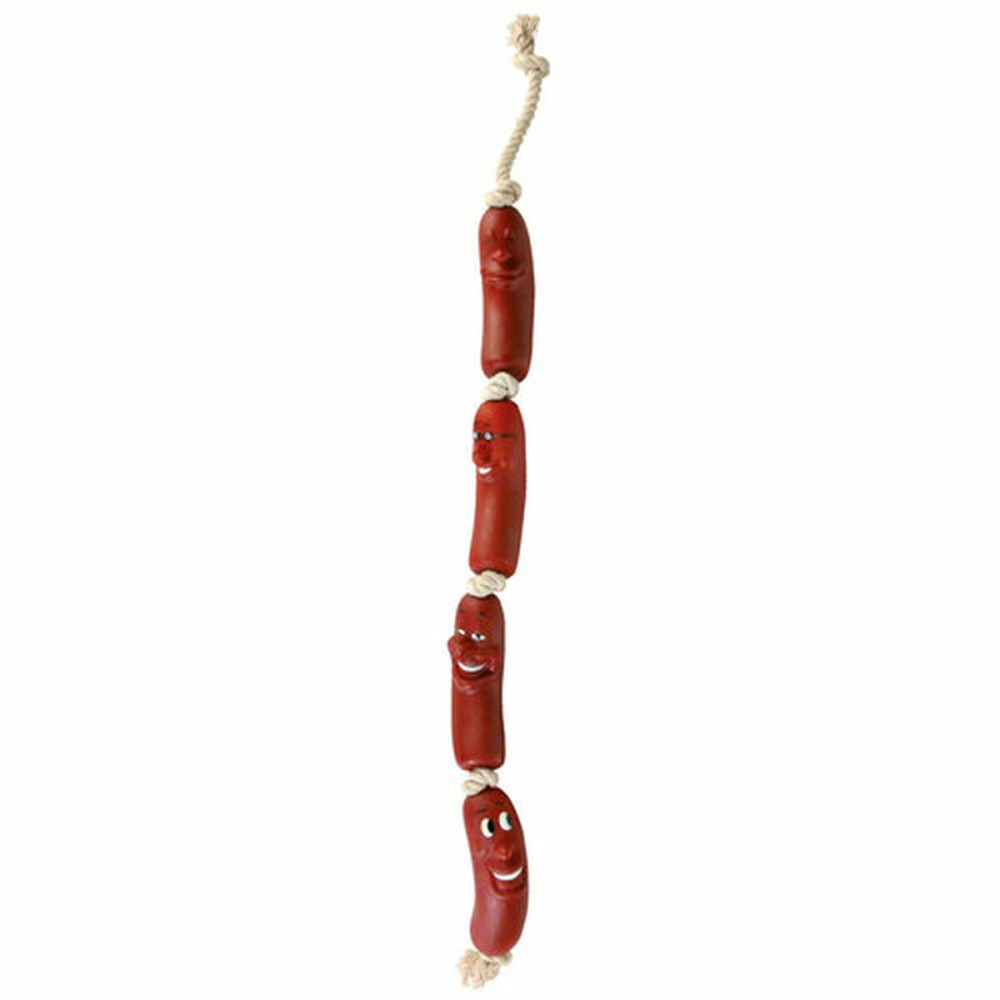 Jouet pour chien Trixie Sausages on a Rope Marron Saucisses